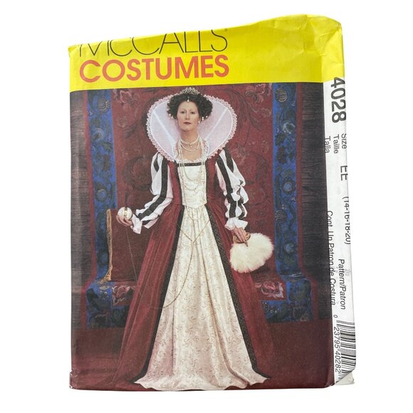 McCalls 4028 Elizabethan Costume Sewing Pattern EE Sizes 14-20 Historical UNCUT - Picture 1 of 6